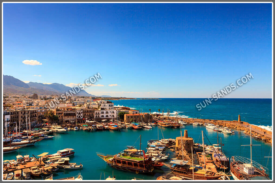 The city of Kyrenia in Northern Cyprus
